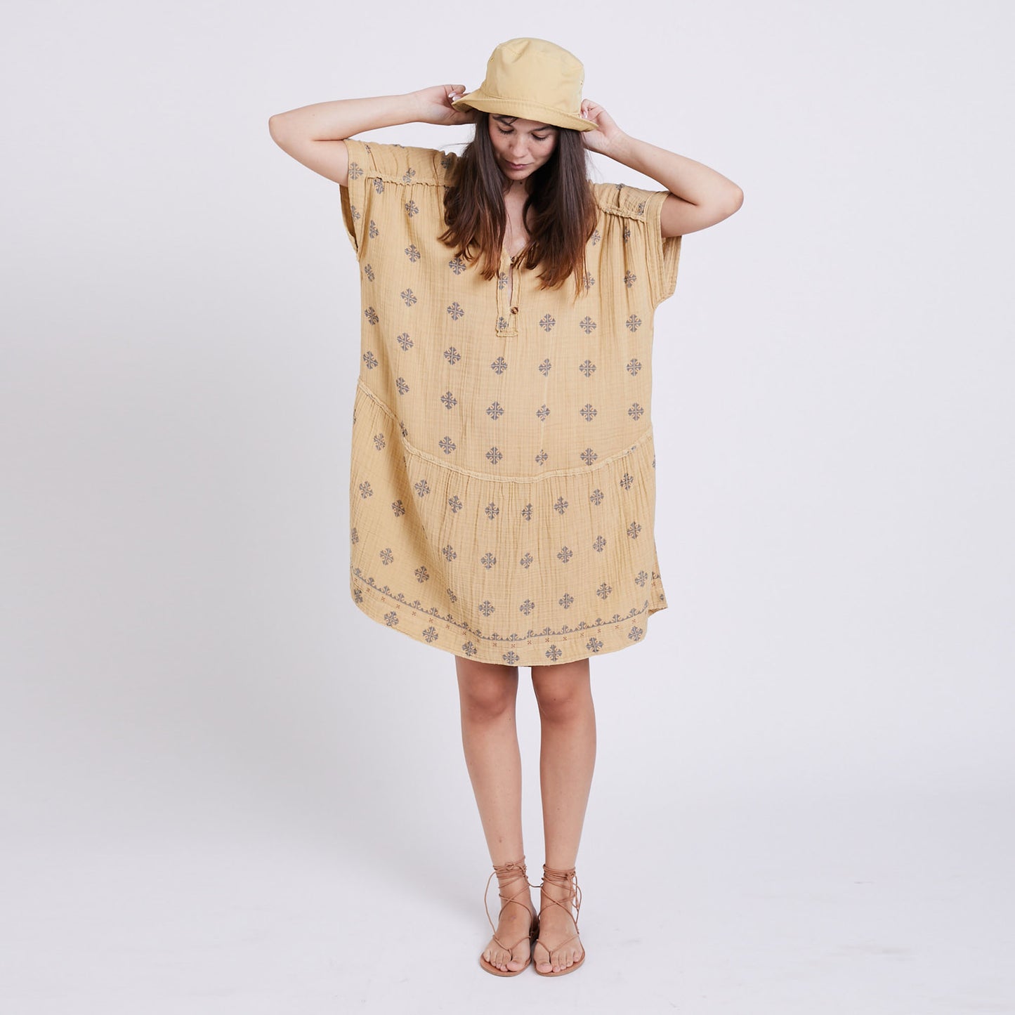 Women’s Dress Organic Cotton Fabric, Original Print, and Dye.