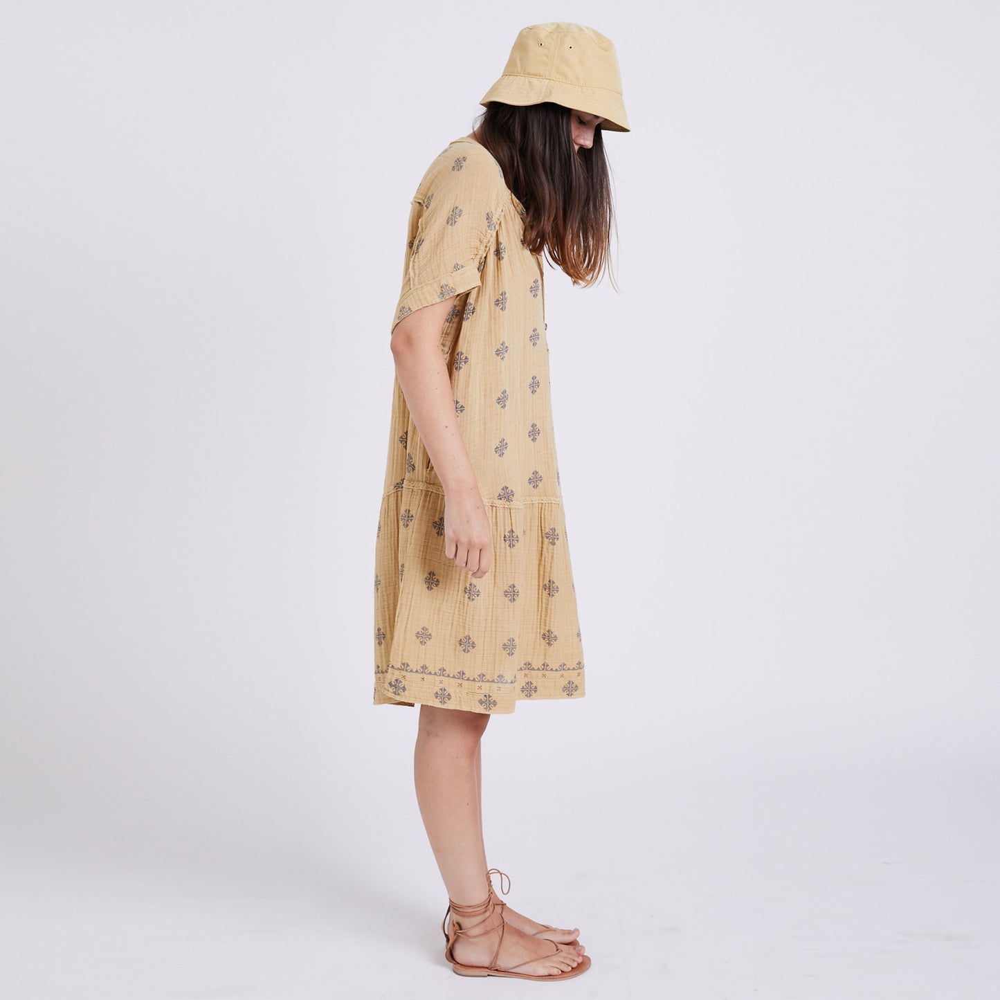 Women’s Dress Organic Cotton Fabric, Original Print, and Dye.